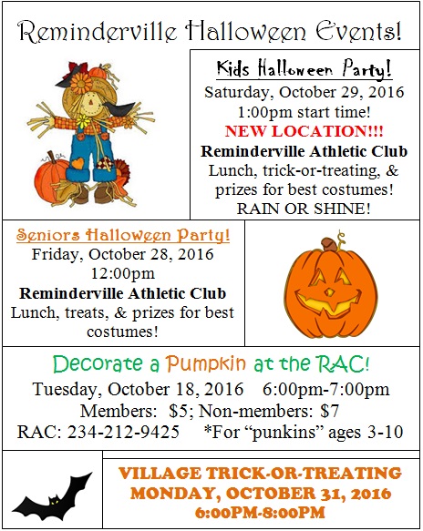 Village of Reminderville halloween-mailer